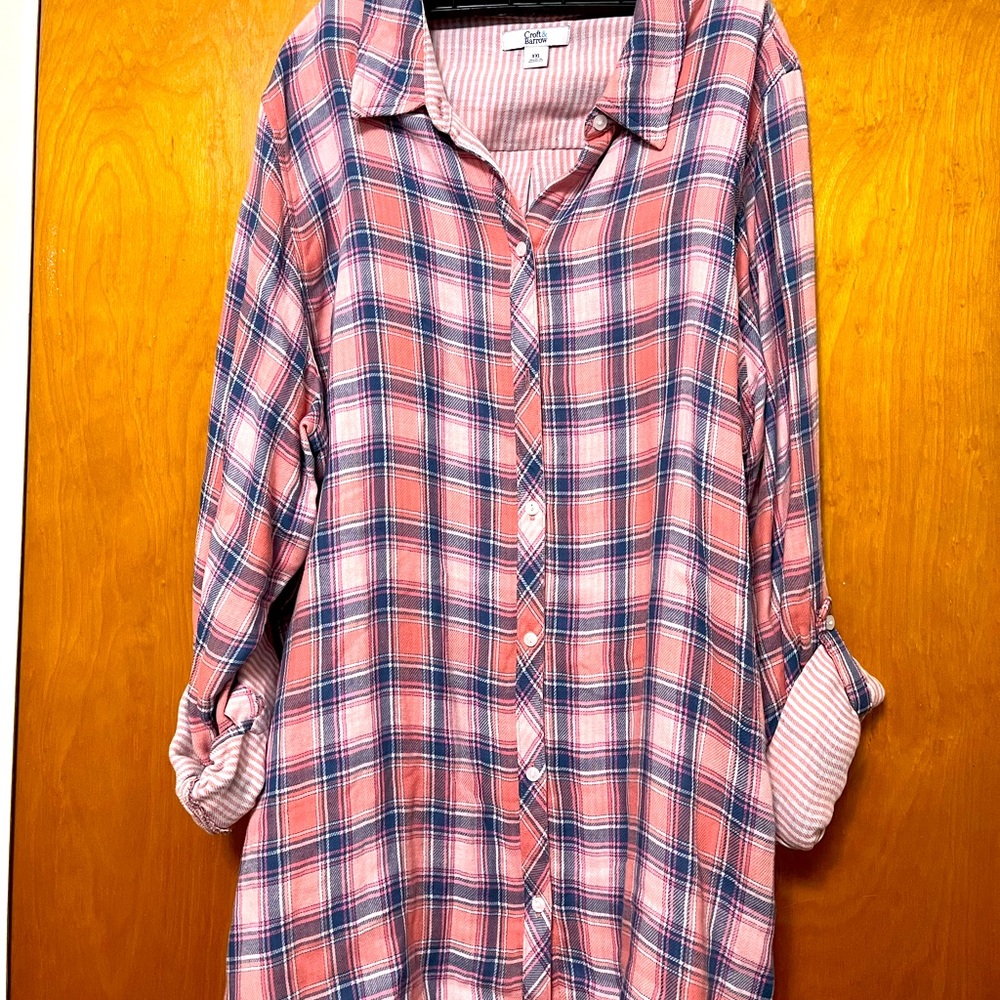 Pink Flannel plaid shirt